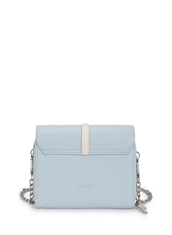 Fastrack Color-Blocked Sling Bag for Women | Faux Leather Crossbody with Zippered Compartment, Chain Strap and Lightweight Build | Compact Everyday Bag for Travel, College and Casual Outfits - Image 5
